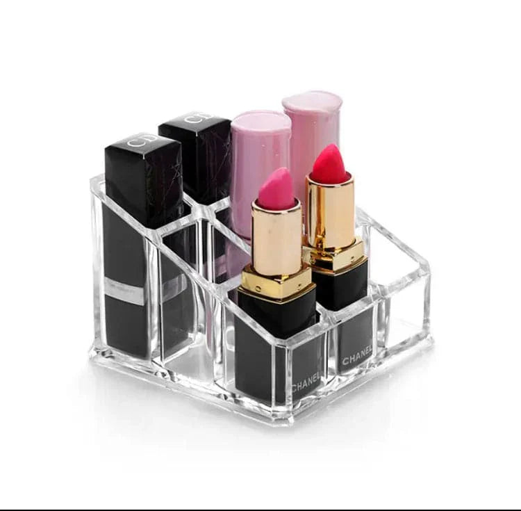 Lipstick Display Stand Holder, Acrylic Lipstick Storage Box, Acrylic Makeup Organizer, Desktop Lipstick Display Storage Box, Cosmetic Nail Polish Storage Rack, Desktop Dressing Table for Lip Glaze Brushes Bottles