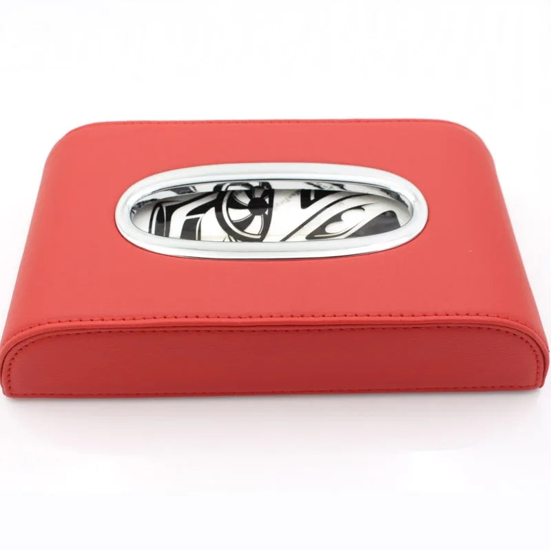 Luxury Black Leather Tissue Box
