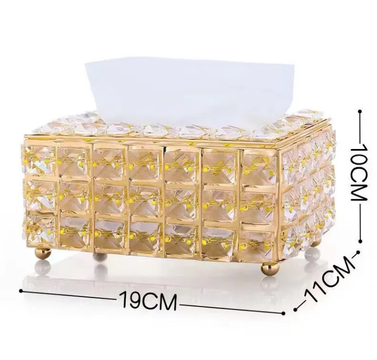 Crystal Gold Tissue Box