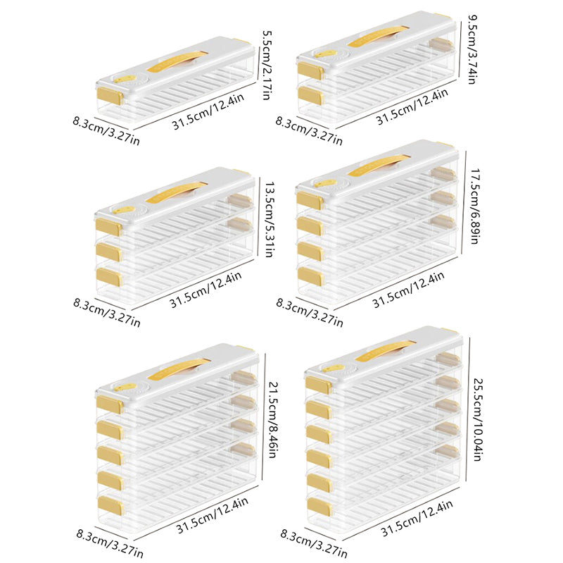 Refrigerator Dumpling Box Multilayer Household Dumpling Container Portable Dumpling Organizer For Home Kitchen Space Saving Box