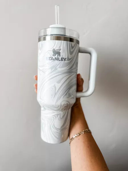 Stanley Quencher Tumbler 40oz – Marble Swirl | H2.O FlowState Travel Mug