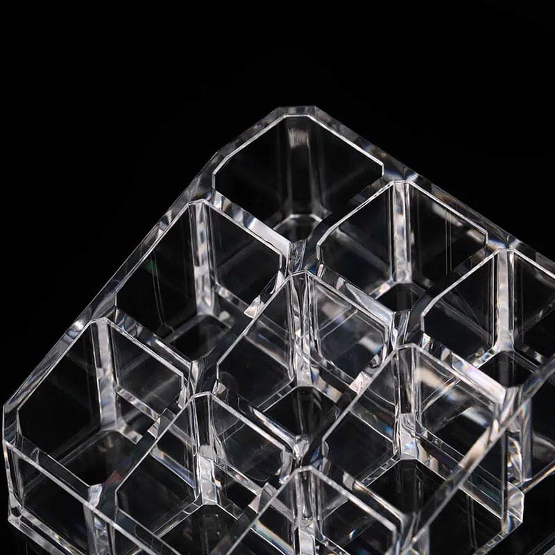 Lipstick Display Stand Holder, Acrylic Lipstick Storage Box, Acrylic Makeup Organizer, Desktop Lipstick Display Storage Box, Cosmetic Nail Polish Storage Rack, Desktop Dressing Table for Lip Glaze Brushes Bottles