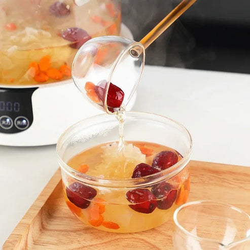 Heat Resistance Borosilicate Glass Tarka Spoon