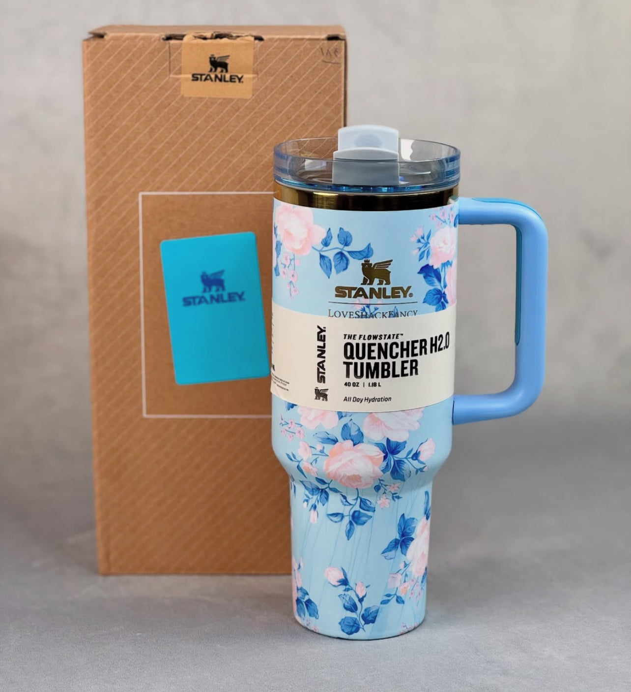 Stanley x LoveShackFancy QUENCHER 40oz (1.18L) Tumbler Floral Collection Insulated Tumbler with Straw & Lid