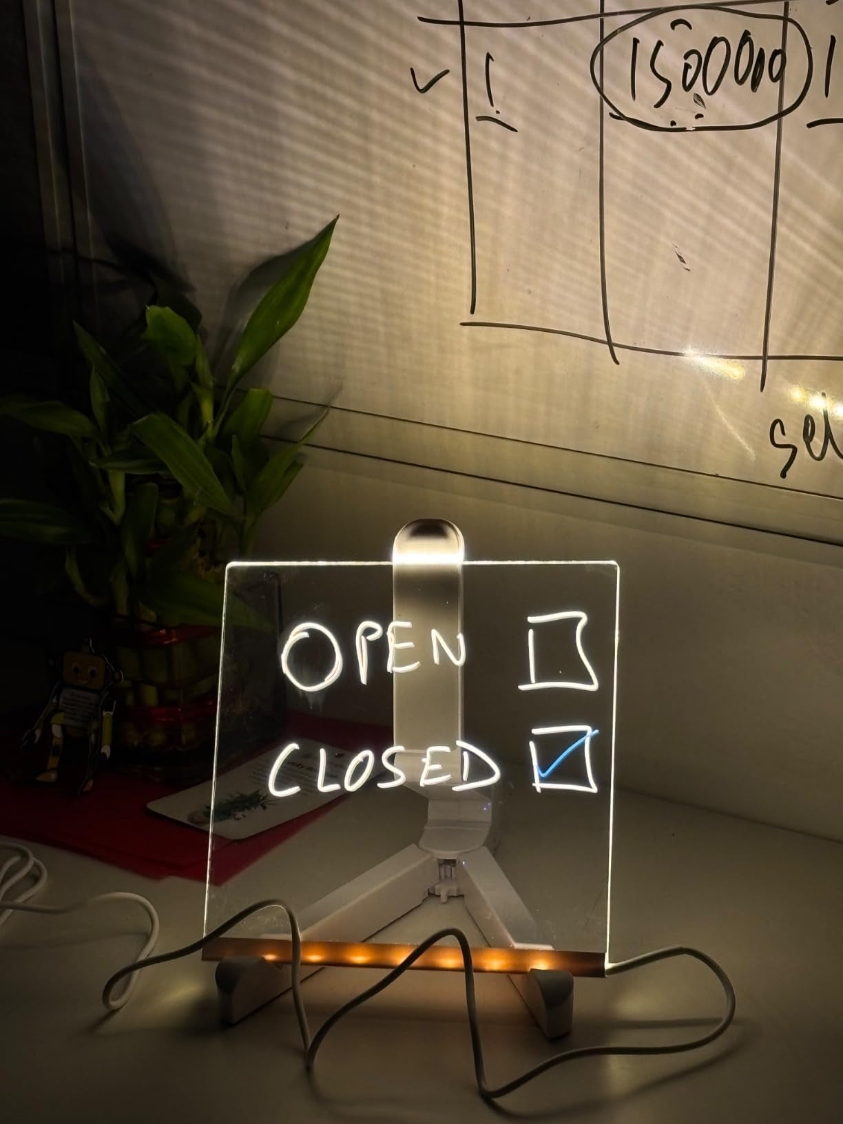 DIY 3D Acrylic LED Writing Pad with 7 Color Markers