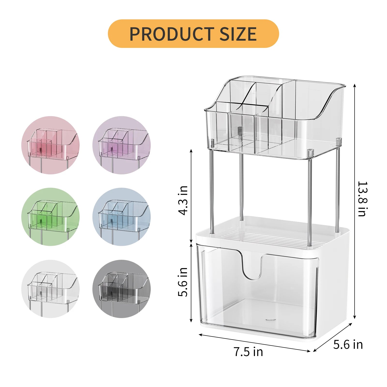 Luxury 3-Tier Cosmetic & Skincare Organizer with Dustproof Cover