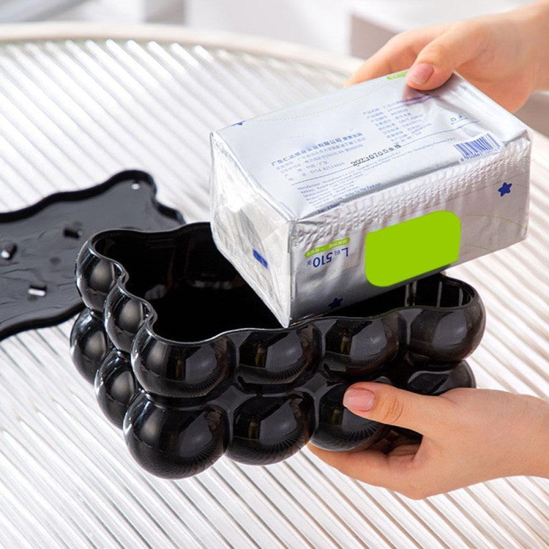 Bubble Shape Tissue Box Holder, Non Slip Ceramic Tissue Box Cover