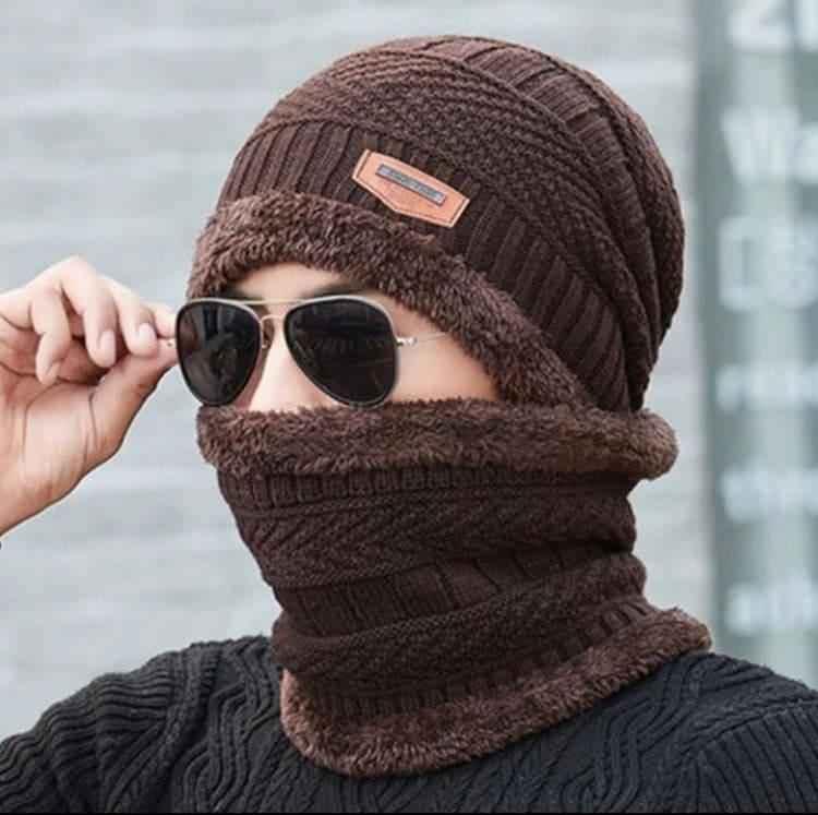 Winter Cap and Neck Muffler Set for Cold Weather Fashion