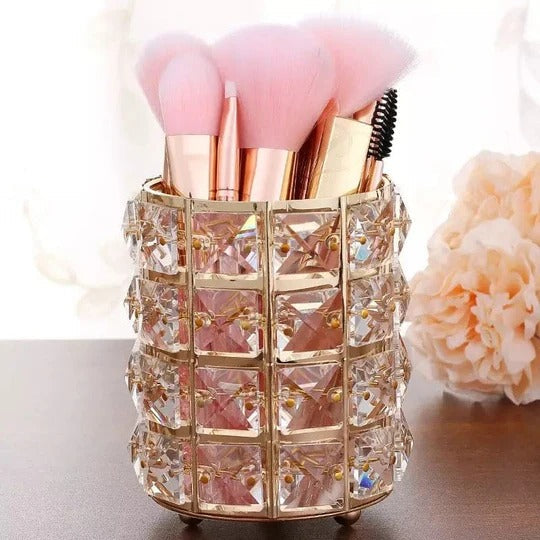 Makeup Crystal Round Makeup Brush Holder