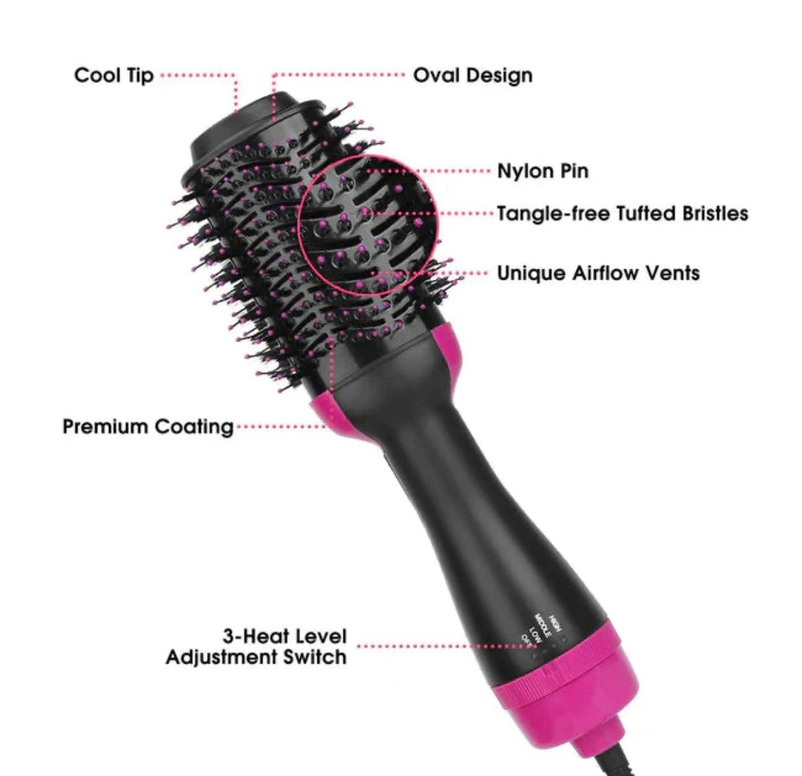 Hot Air Brush 3-in-1 for Blow Drying, Styling, and Volumizing