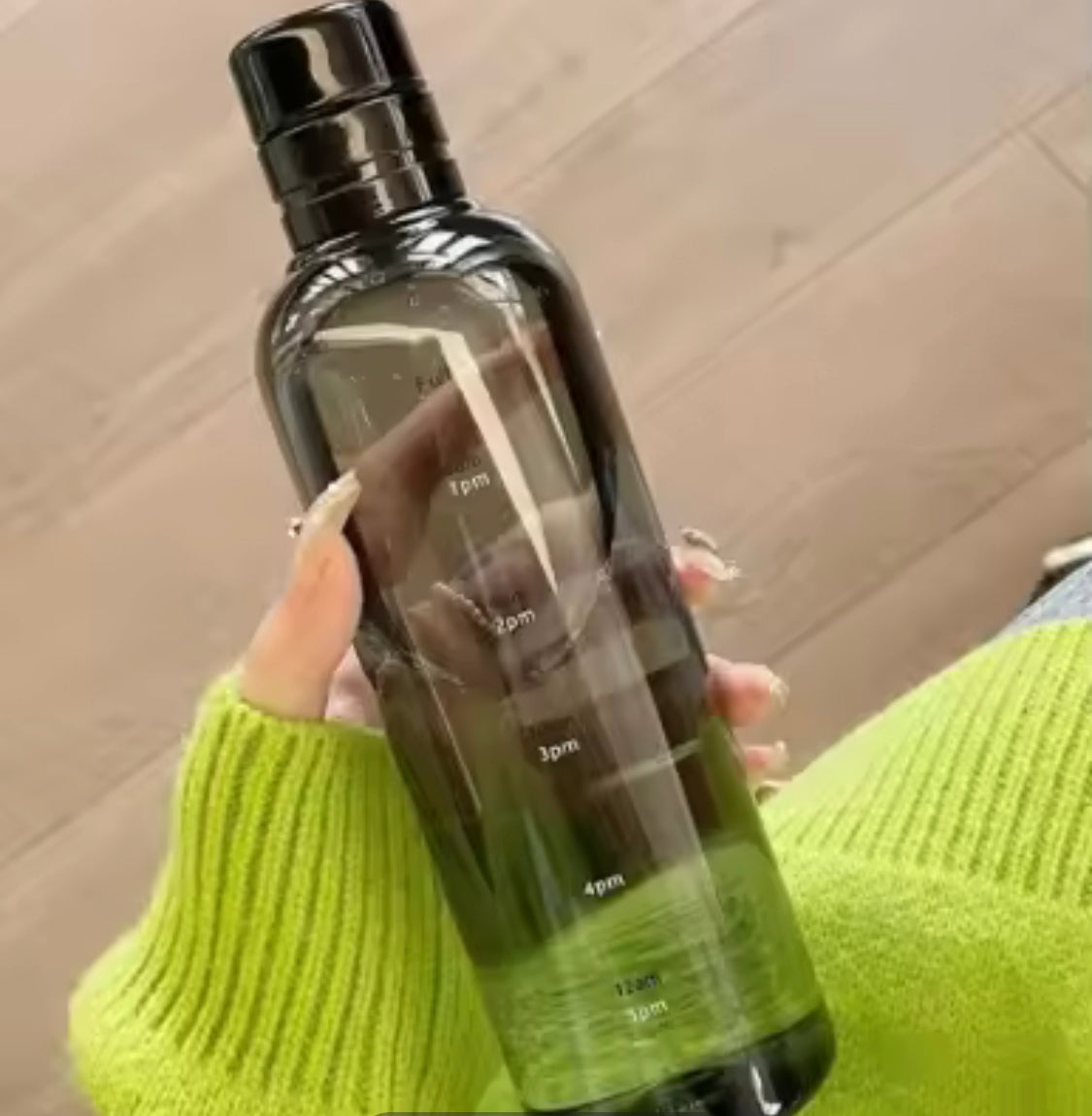 Creative Plastic Water Bottle With Time Scale, Large Capacity Leakproof Water Bottle, Gym Sports Water Bottles