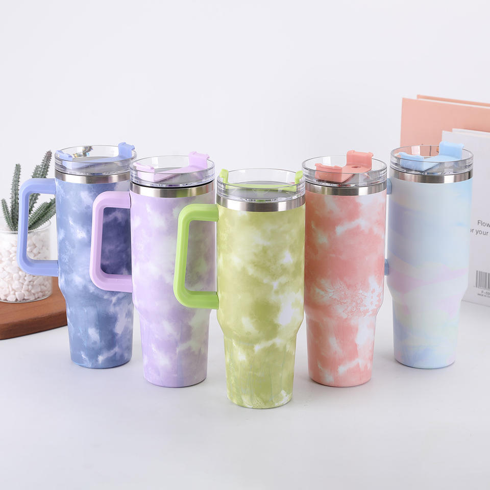 Tie and Dye Quencher Tumbler 40oz | H2.O FlowState Travel Mug