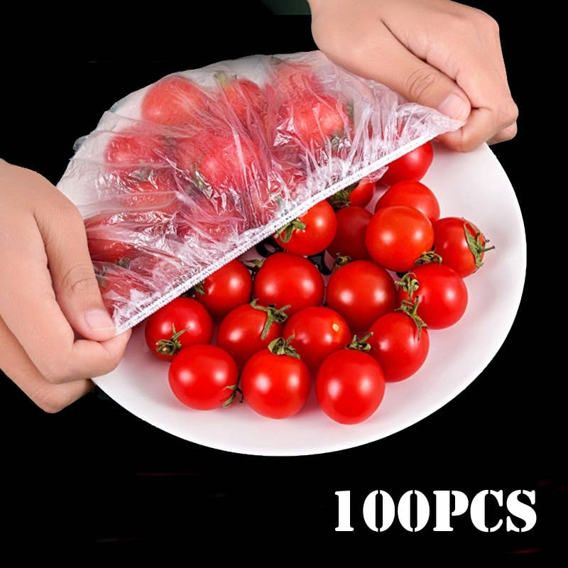 Disposable Food Cover Plastic Sheets Reusable Plastic Wrap For Kitchen Cling Film (100 Pcs)