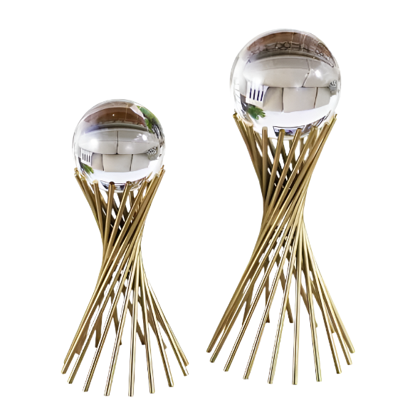 Golden Twisted Crystal Sphere