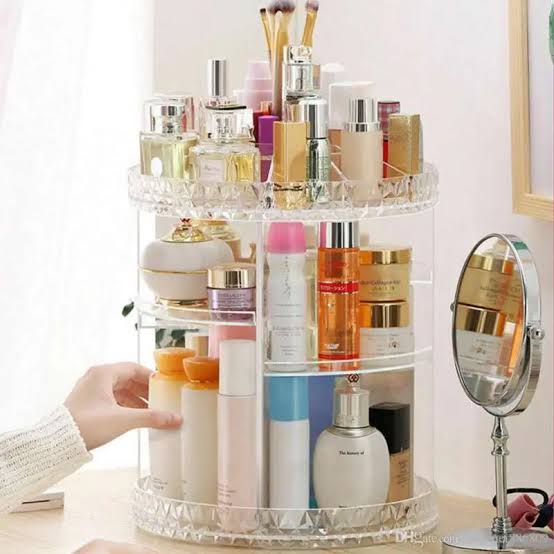 360 Rotating Makeup Organizer Cosmetic Storage Rack