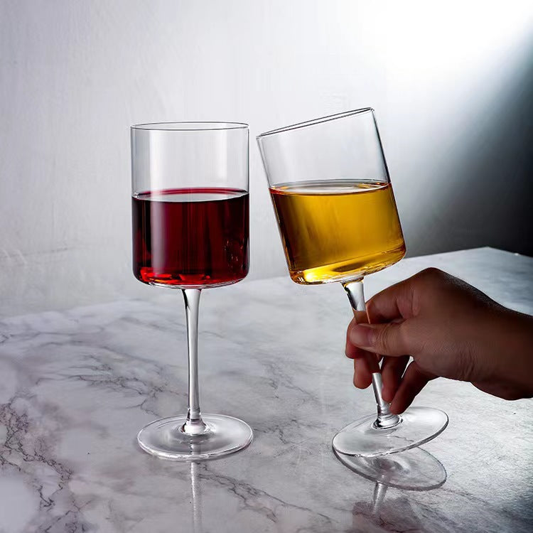 Creative Square Straight Crystal Wine Glass