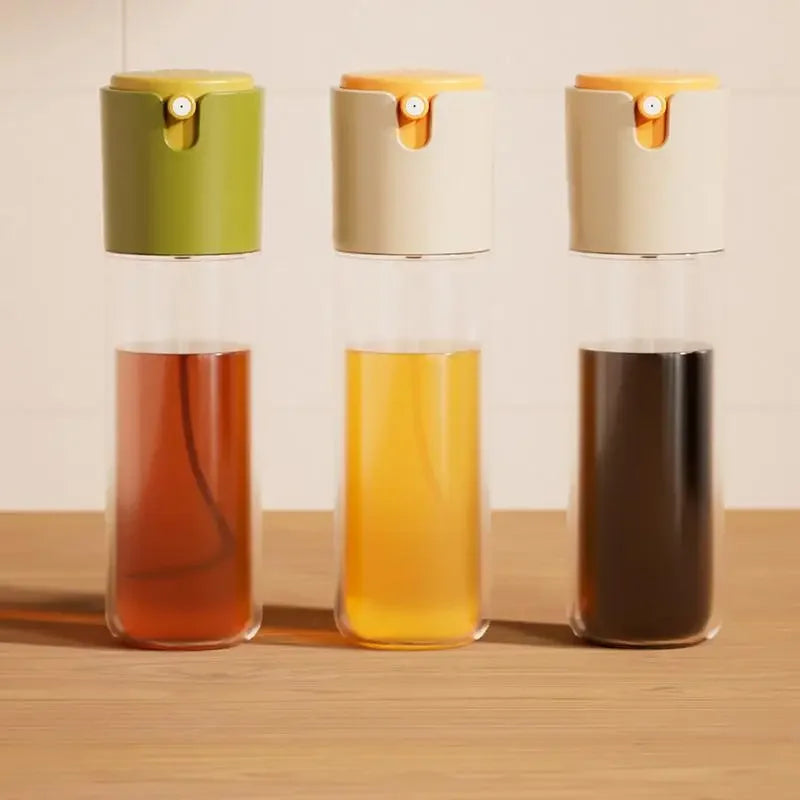 2 in 1 Oil Spray Bottle – Dual Glass Dispenser for Kitchen Use