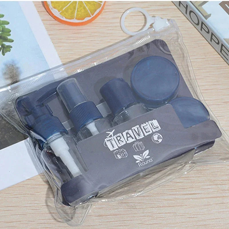 5PCS Travel Mini Cosmetic Cream Pot Set – Transparent Containers (Random Color)