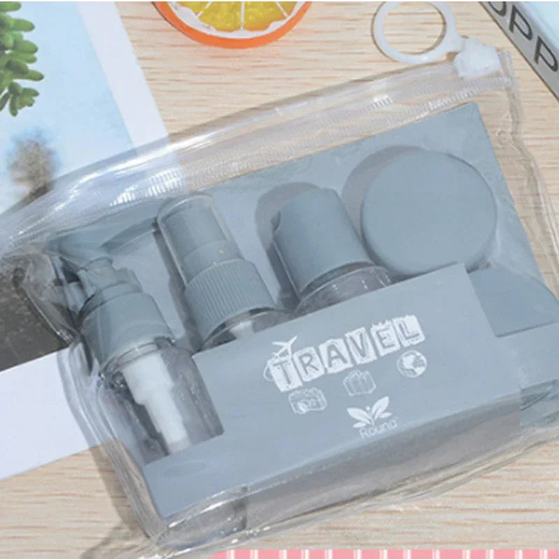 5PCS Travel Mini Cosmetic Cream Pot Set – Transparent Containers (Random Color)