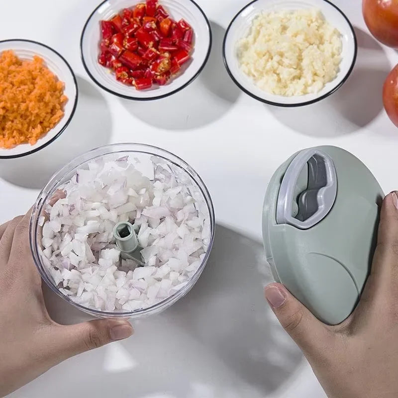 Spin Blade Chopper – Manual Vegetable Cutter