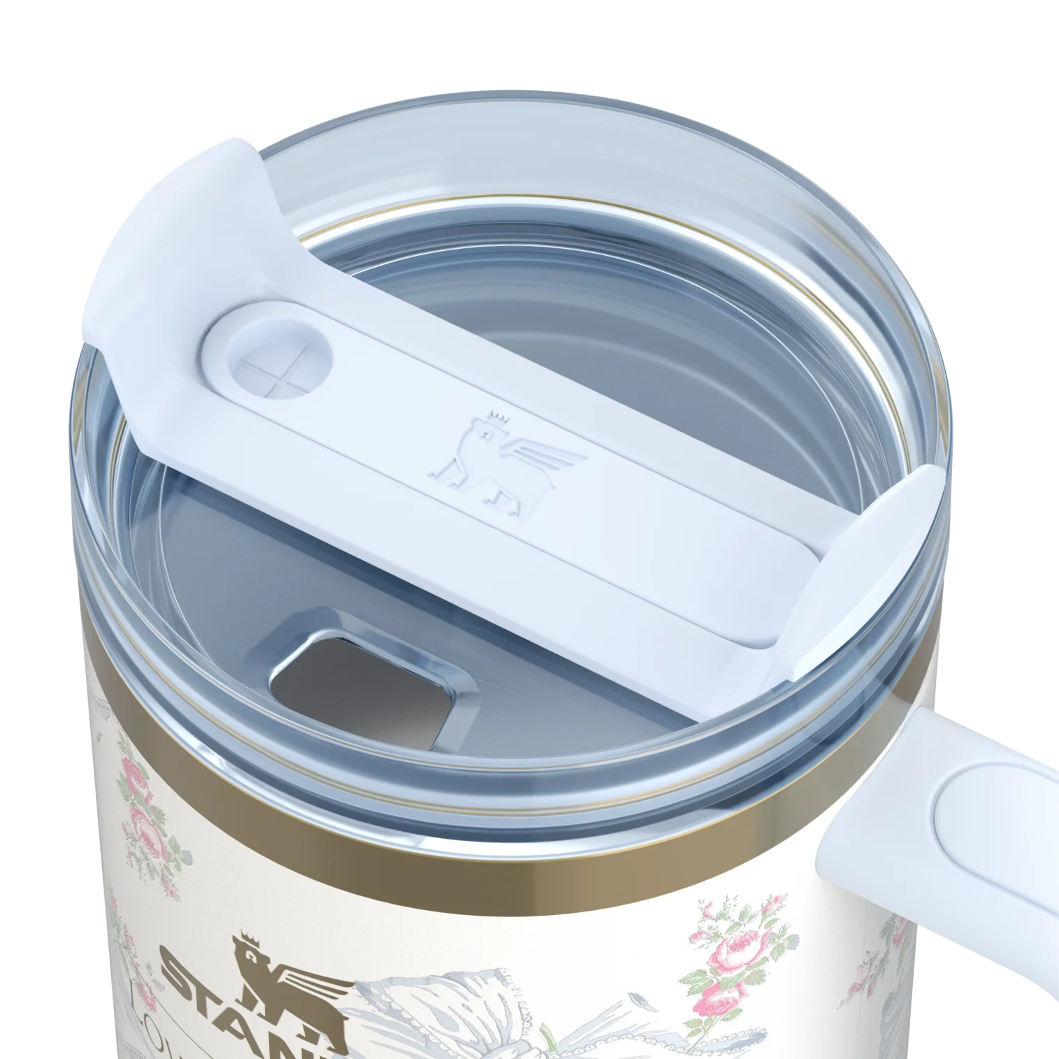 The Stanley X LoveShackFancy Holiday Quencher | 40oz – Rosa Beaux Blue | Premium Box Pack