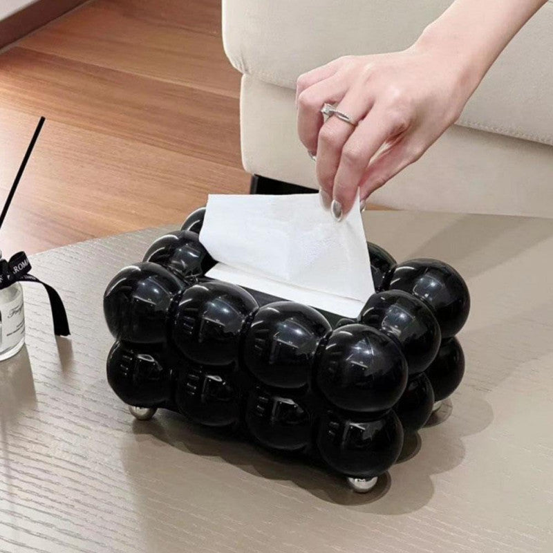Bubble Shape Tissue Box Holder, Non Slip Ceramic Tissue Box Cover