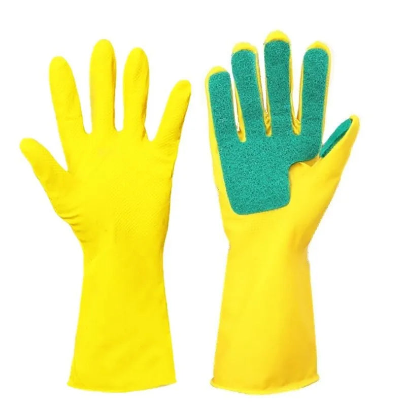 Dishwashing Gloves with Sponge - Durable