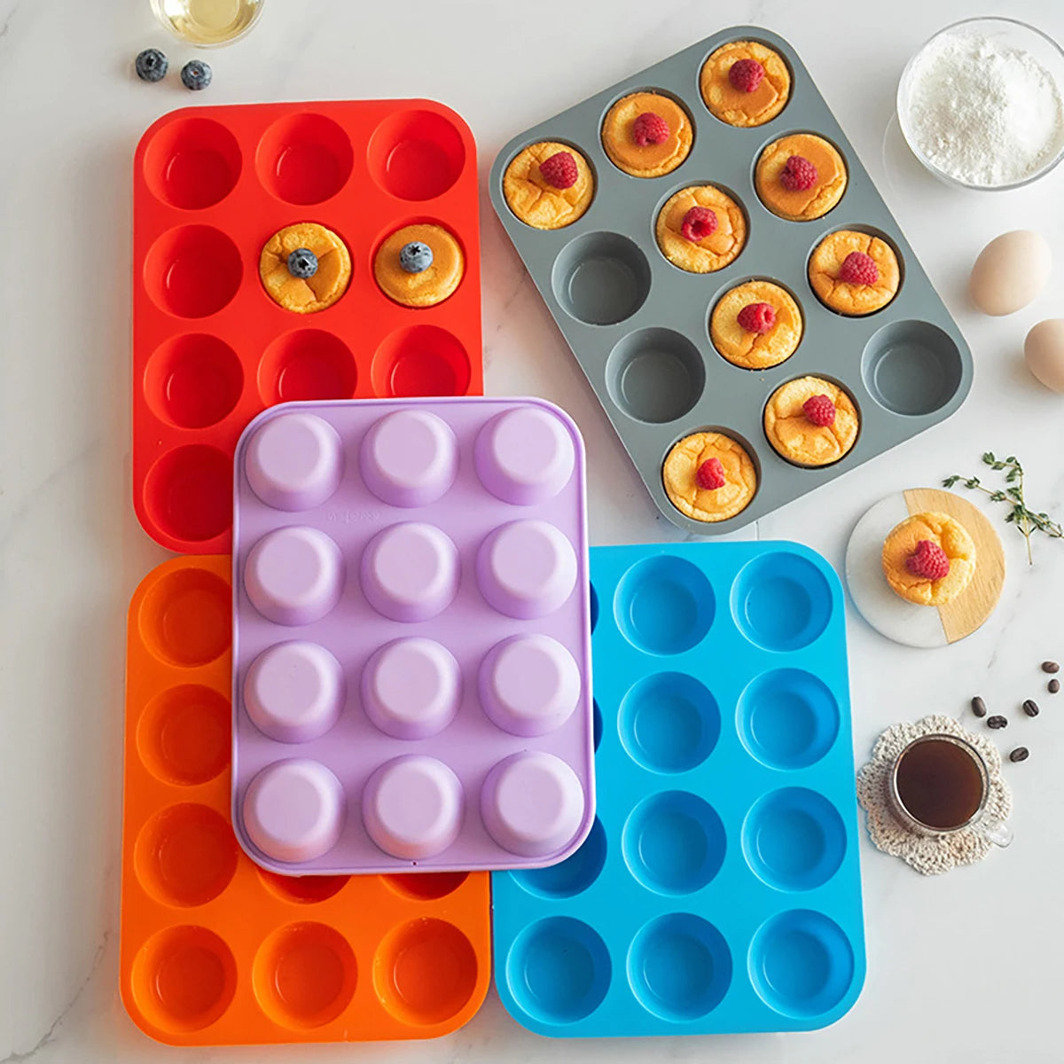 12-Hole Silicone Cake Mold