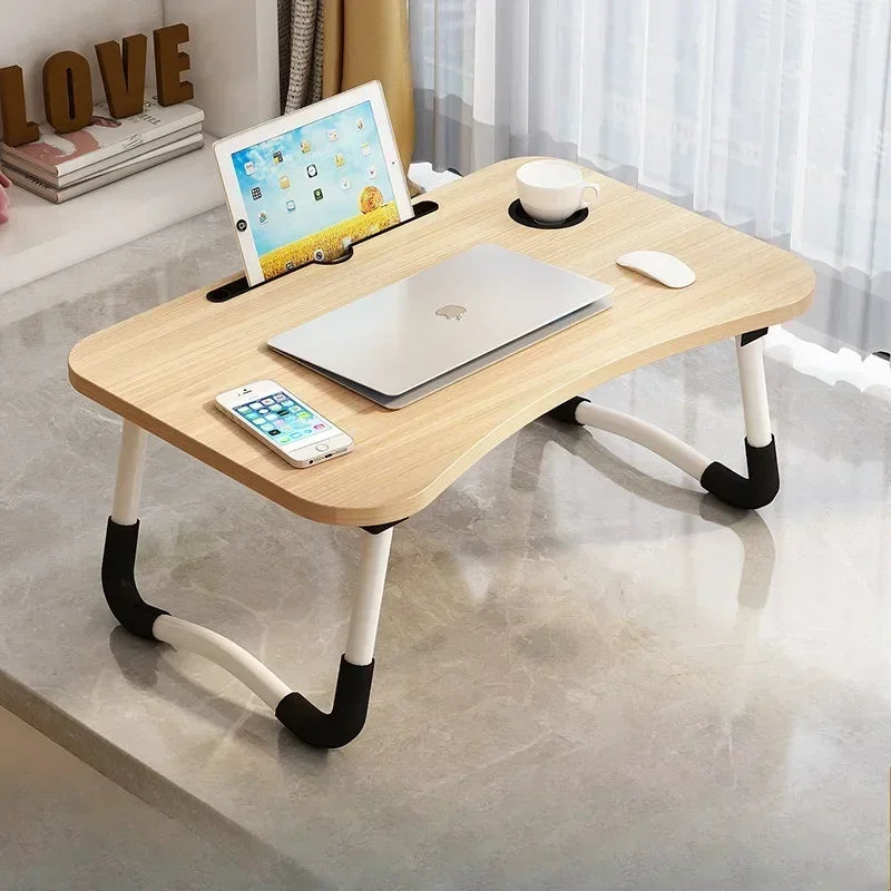 Foldable Laptop Desk with Cup Holder & Phone Stand