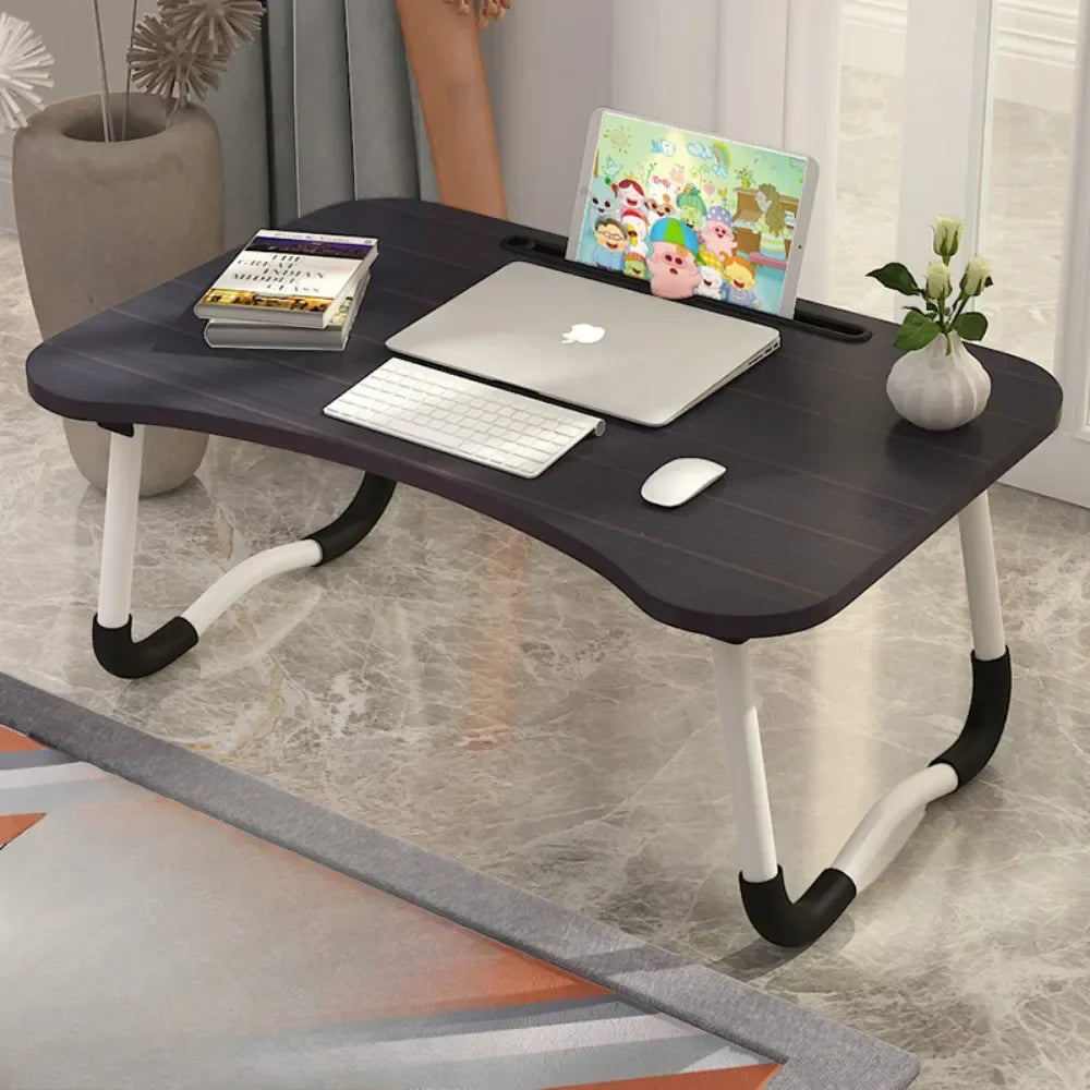 Foldable Laptop Desk with Cup Holder & Phone Stand