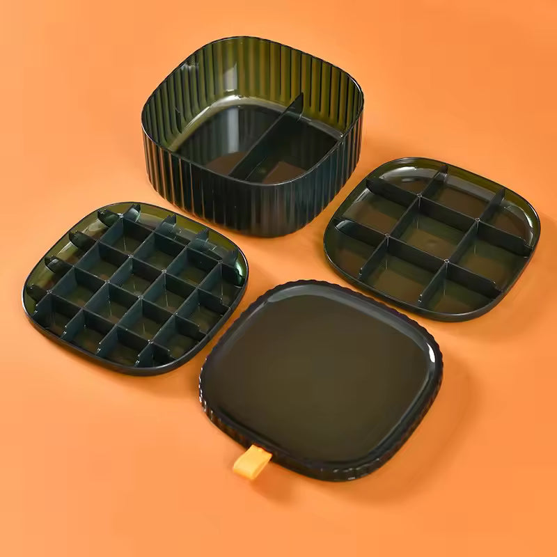 3 Layer Jewelry Storage Case - Clear Organizer