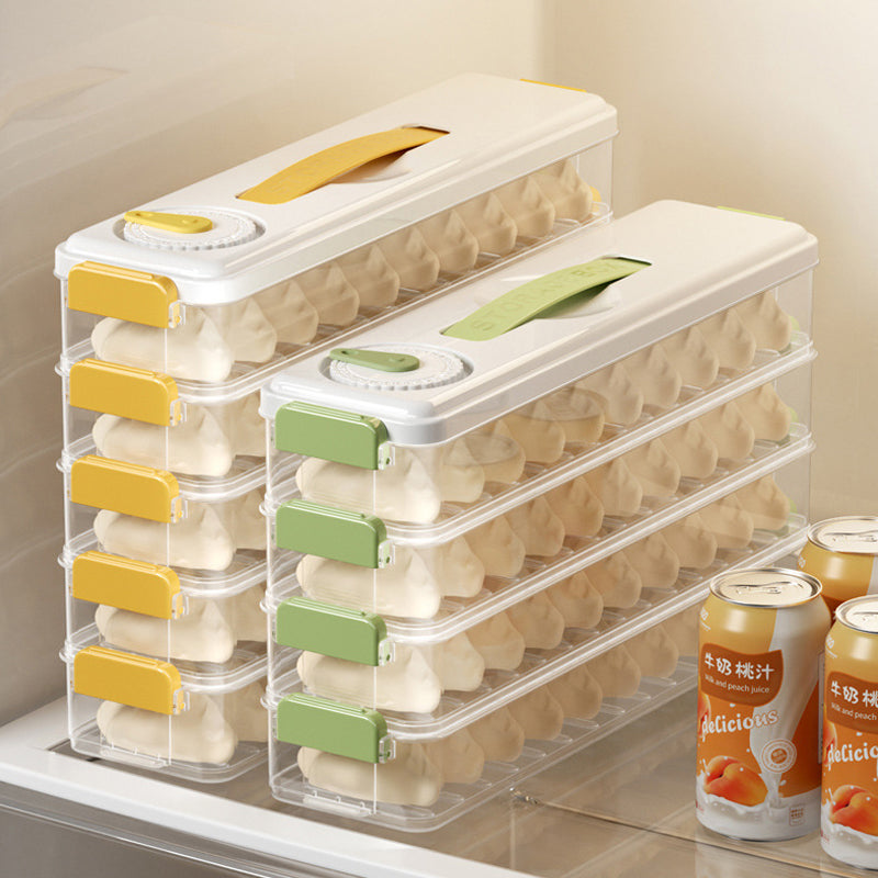 Refrigerator Dumpling Box Multilayer Household Dumpling Container Portable Dumpling Organizer For Home Kitchen Space Saving Box